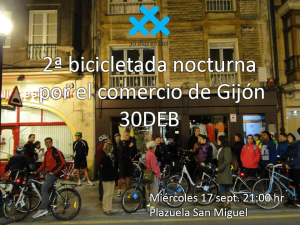 bici nocturno Gijón